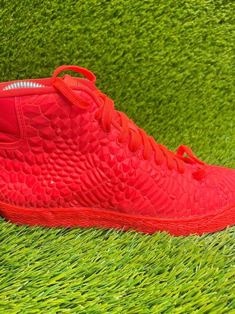 Nike Blazer Mid DMB Womens Size 6.5‎ Triple Red Athletic Walking Shoes Sneakers